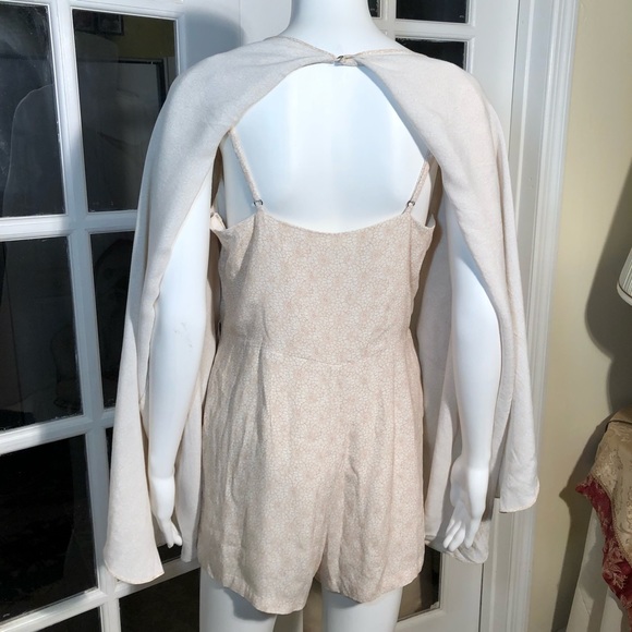 CAMILLA cape-effect printed crepe playsuit - Picture 3 of 8